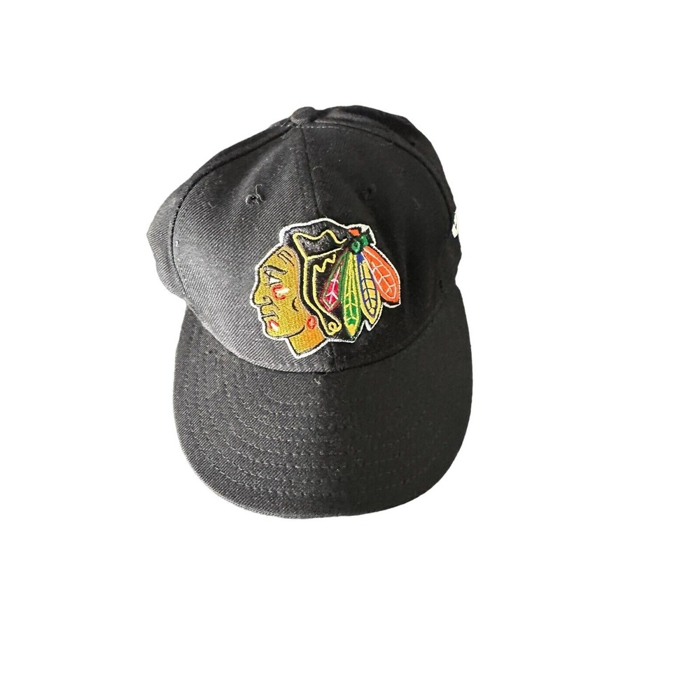 New Era Chicago Blackhawks 59 Fifty Fitted Black Hat NHL Size 7